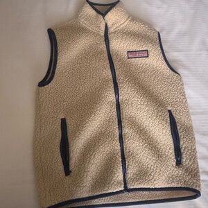 Vineyard Vines Tan Fleece Vest